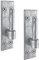 IRONTITE® Ganchos en Placas Bisagras Con Pasador de 12 mm Para Bisagras de Gancho y Banda, y Puertas de Hierro Forjado - Galvanizadas