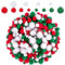 BQTQ 1500 Stück Bunt Mini Pompons Weihnachten Pom Pom Glitter Pompons Bälle Klein Pompons zum Basteln für Weihnachten DIY und Dekorationen (4 Größen, Rot, Weiß, Grün)