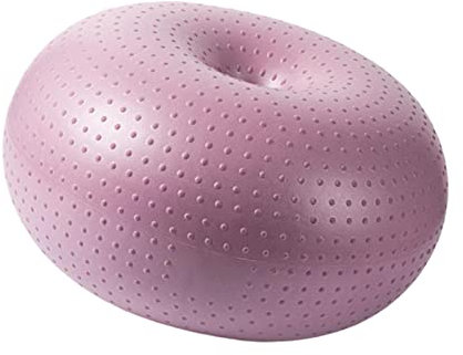 F Fityle 1x Yoga Ball Stabilitätsübung Verdickung Aufblasbare Hilfe Ball Pilates Donut Balance für Training Turnhalle Klassenzimmer, Rosa A