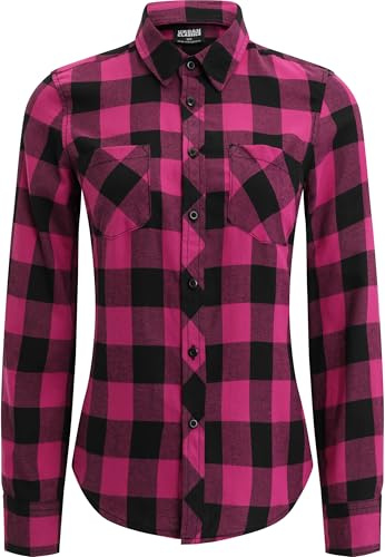 Urban Classics Damen Ladies Turnup Checked Flanell Shirt