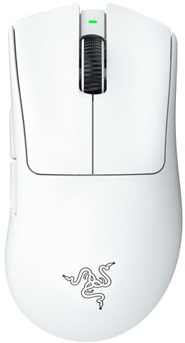 Razer DeathAdder V3 Pro Wireless Gaming Mouse, 64g, 90 Hr Battery, White
