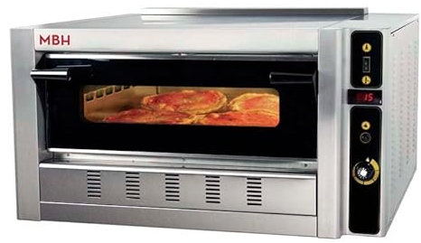 MBH - Horno profesional para 4 pizzas a Gas. Horno de pizza industrial 1 piso para hostelería - MADE IN EUROPE