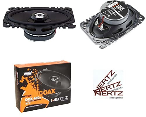 2 ALTOPARLANTI HERTZ DCX 460.3 DCX460.3 coassiale 2 vie ovale 4 x 6 10 x 15 cm 40 watt rms e 80 watt max 4 ohm 93 db spl auto, a coppia + 3 sticker omaggio