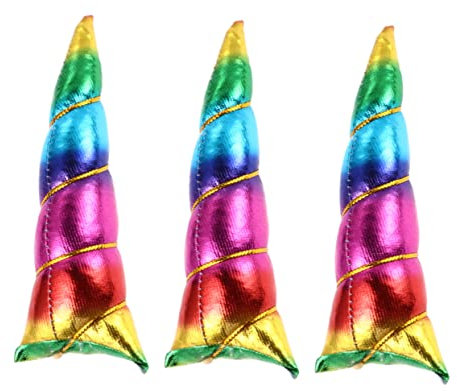 Toyvian Lot de 10 bandeaux de licorne bleues, cornes de licorne, roses, serre-tête de licorne, accessoires de cheveux, corne dorée, pour fêtes d'anniversaire, bandeau en corne pour enfants, vêtements