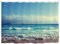 goodbath Extra breiter Duschvorhang, 300 x 180 cm, Ozean, Strand, Meer, Wellen, blauer Himmel, wasserdicht, schimmelresistent, Stoff, beschwert, Duschvorhänge für Badezimmer, Nassraum, Blau, Weiß,