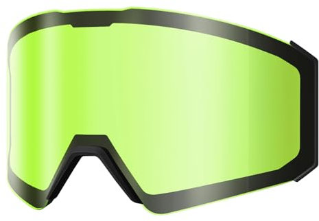 OutdoorMaster Skibrille Falcon Ersatzgläser, Magnetischer Gläsertausch, Anti-Beschlag, Weites Sichtfeld,Hellgrün Vlt 80%
