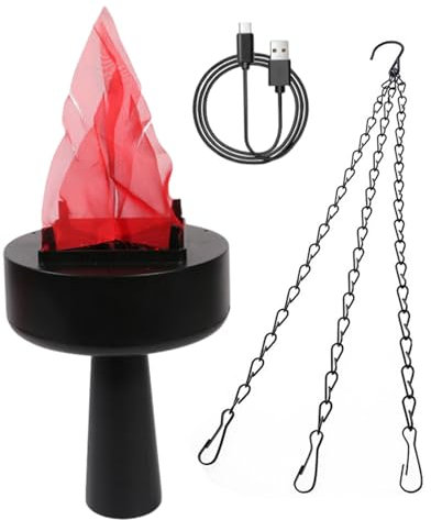Faux Feu De Camp Fausse Cheminée Bougies Flottantes 3d Rechargeables Par Usb Lumières Led Suspendues Faux Brasero Réaliste Flammes Artificielles Portables Pour Noël Halloween Maison Hantée