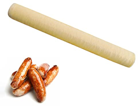 Visiblurry Wursthüllen 14M X 26MM Kunstdarm Kollagenhüllen Trockenes Schweinewursthüllenrohr Wurstherstellermaschine Essbare Kollagen-Hülle Wurst Kollagenhüllen Die Wurstherstellung 1 Stück