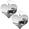 OPSREY Traktor Landwirtschaft Ruhig gedruckt Mode Leder Ohrringe Drapiert Haken Ohrringe Liebe Herz geformte Ohrringe, Einheitsgröße, Kunstleder