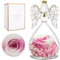 Miofula Ewige Rose Engel Geschenke für Frauen Weihnachten, Ewige Rose Engel Figur Geschenke für Mama, Ewige Blume Geburtstagsgeschenk für Oma Mutter Freundin zum Weihnachten Muttertag Valentinstag
