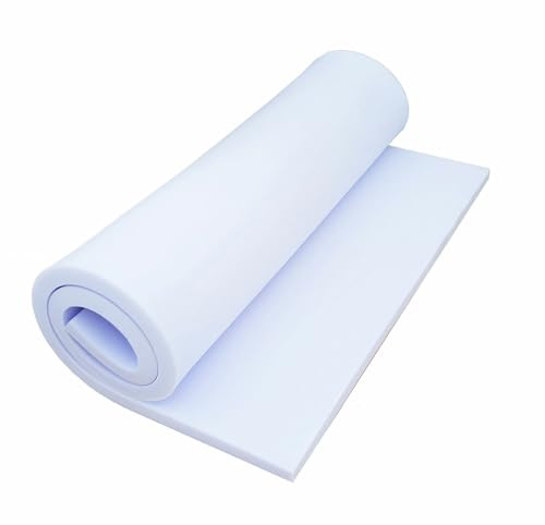 All4All Schaumstoffplatte T18 100x200 cm – Weicher Polsterschaum 18kg/m³ – Ideal für Dämmung, Türpolsterung, DIY, Camper Ausbau – Schaumstoff Zuschnitt - Öko-Tex (100x200x10)
