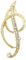 Buchstaben-Brosche mit Initialen | Goldene Broschen in Buchstabenform für Damen - Buchstaben-Ornamente, Anstecknadel-Schmuck für Frauen als Geschenk für Geschäftshochzeit, Abschlussfeier, Holdes