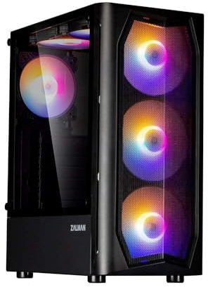 Ordinateur Personnel de la Marque ZALMAN modèle Zalman N4 Rev 1. Boîtier Semi-Tour avec fenêtre latérale. Compatible avec Les Cartes mères ATX, Micro-ATX et Mini-ITX. Prend en Charge jusqu'à 7 Cartes