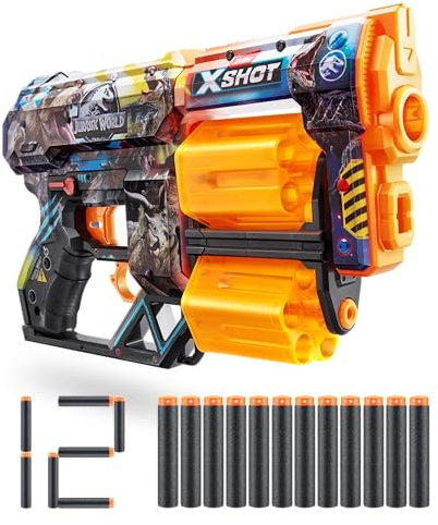 XSHOT Skins Dread Jurassic World Dart Blaster (12 Darts) von ZURU (Jurassic World)