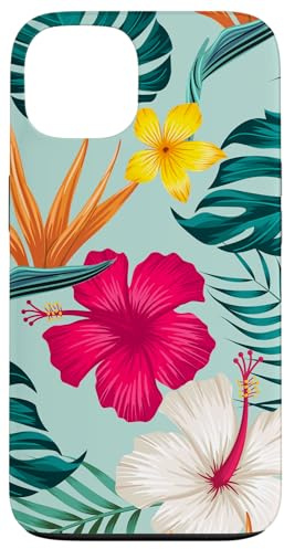 Hawaii Hibiskus Rosa Handyhülle mit Paradiesvogel Hülle Hülle für iPhone 13