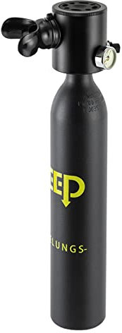 Xigner 0.5L Mini Tauchausrüstung Tragbare Sauerstoffflasche, Tauchausrüstung für 5 bis 10 Min Tauchen, Schwarz, ideal für Reisen und Tauchen, Tauchanfänger oder als Ersatzflasche