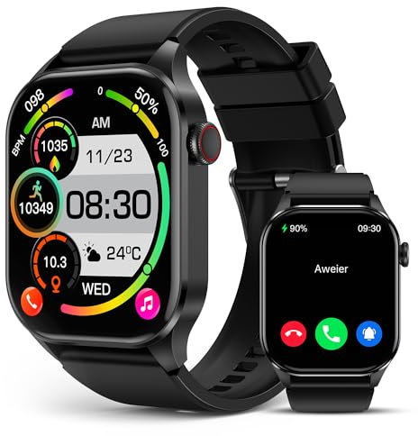 2024 Smart Watch for Men Women, Infrared True Blood Oxygen Monitor, 2.04 inch AMOLED Display, Heart Rate Blood Pressure Sleep Monitor, IP68 Waterproof Fitness Tracker Compatible with Android and iOS