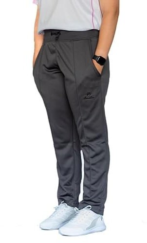 Henselite Highwaist Band Lawn Bowls Trousers for Women-Color Grey-Waist 14, 27 inch Leg Length