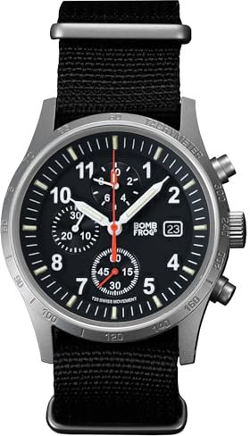 BOMBFROG© T22 Chronograph NATO SCHWARZ (Schwarz)