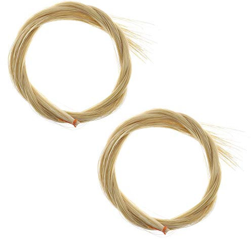 OTOTEC Confezione Da 2 Archi Per Violino Crine Di Cavallo Crine Di Cavallo Colore Naturale Non Sbiancato Lunghezza 29 Pollici Per Violino 4/4 Viola Violoncello