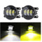 ODKBFG Scheinwerfer für Peugeot 107 207 307 407 607 308 3008 4008 5008 LED Nebelscheinwerfer Auto Nebelscheinwerfer 8000LM 30 W weiß gelb wasserdicht (P-Weiß-Gelb)