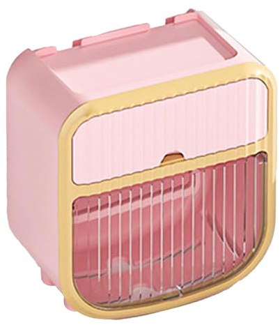 Selbstklebende Toilette mit Regal, Toilettenpapierhalter, Wandhalterung, wasserdicht, für Toilettenpapier, Handtuchhalter aus Papier mit Ablagen zur Aufbewahrung (Rosa)