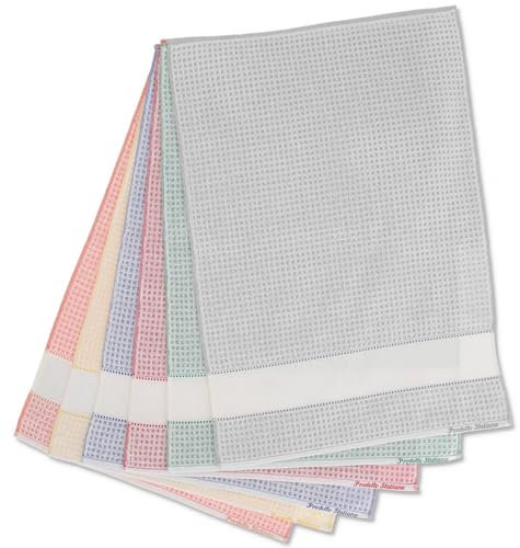 Casatessile Set 6 Strofinacci Greta con Balza Aida - Colori