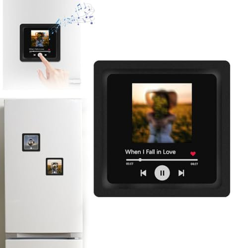 Spotify Album Fridge Photo Magnet - Custom, Personalised Music Fridge Magnet Can Play Songs and Adjust Volume, Ideal for Couples (B)