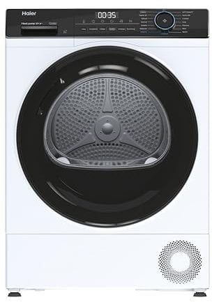 Haier I-Pro Serie 3, HD100-A2939E-IT, Asciugatrice, 10 KG, Classe A ++, 65 dB, Vapore, 15 programmi, Bianco, AxLxP 84,5x59,5x66,5 cm