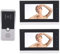 Système D'interphone Vidéo Filaire pour Appartement, 2 Unités, Système de Sonnette Vidéo à écran Tactile de 7 Pouces, Kit de Caméra de Visiophone à Vision Nocturne (Prise UE