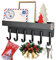 ATEWEITA porta chiavi da muro per casa, appendi chiavi a muro, Senza Perforazione con 6 Ganci per Stoccaggio delle Chiavi e Organizzazione in Cucina, Ingresso, Corridoio, Key Holder for wall, Nero