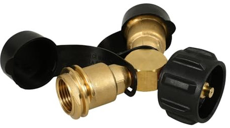 POPETPOP Gasverteiler Pol Adapter Propangas Verteiler Y-Splitter Für Campinggrill Gasbrenner Verbindungskit Kompatibel Mit Grill Herd Wohnmobil Tragbar Installieren
