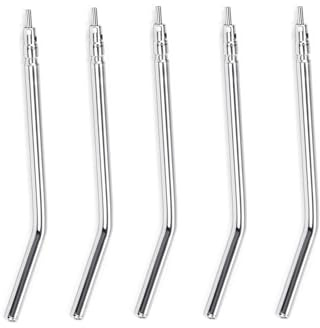 10Pcs Air Water Syringe Tips, Dental Metal 3 Way Syringe Nozzles, Air Water Spray Nozzles Tips Tube for Oral Teeth Cleaning, Lab Equipment (10)
