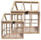 Set de 2 mini invernaderos de interior de madera natural rosado y cristal