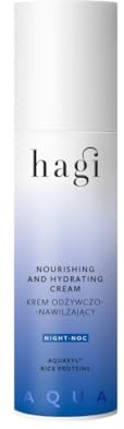 Haagi Aqua Zone Nachtcreme Nährend-Feuchtigkeitsspendend, Aquaxyl, Reis- und Argininproteine, Regeneration und Straffung der Gesichtshaut