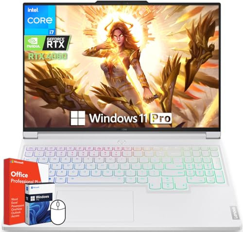 Lenovo Legion 7i Gaming Laptop, Microsoft Office Lifetime License, Intel i7-14700HX, NVIDIA GeForce RTX 4060, pantalla WQXGA de 16 pulgadas 240Hz, 64 GB DDR5 RAM, SSD de 2 TB, teclado retroiluminado