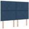 vidaXL Boxspringbett mit Matratze Blau 140x200 cm Stoff