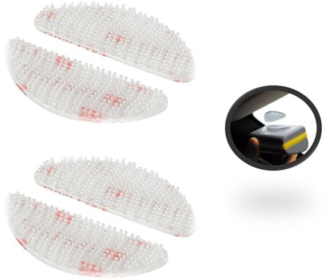 Generico 4 Pezzi Adesivi Fissaggio Dispositivo Dual Lock per Telepass, Adesivo Trasparente per Supporto Dispositivi per Auto Camion Camper Universale Trasparente