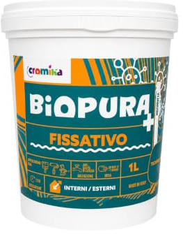 CROMIKA Biopura Fissativo Isolante Antimuffa Anticondensa Per Pittura Alta Concentrazione per Interni ed Esterni Trasparente Made in Italy (Trasparente, Litri 1)