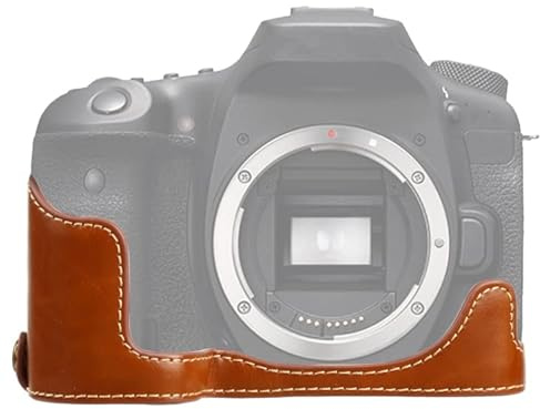 Camera Replacement Protection Case 1/4 inch Thread PU Leather Camera Half Case Base for Canon EOS 90D