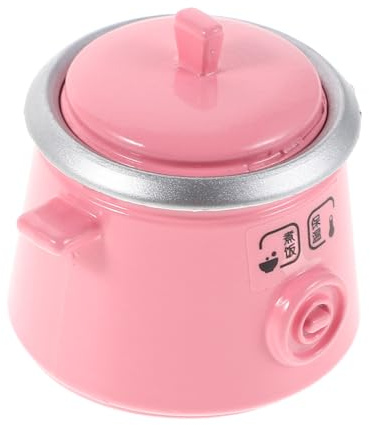 TOYANDONA Mini Rice Cooker Toy for Boys and Girls Simulation Kitchen Accessory Rice Cooker for Pretend Play and Dollhouse Decor Metal Material
