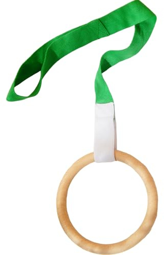 Purgano Montessori Baby Greifringe Anhänger für Spieltrapez, Buchenholz Ringe zur Förderung der Motorik & Kraft, Spielbogen Zubehör