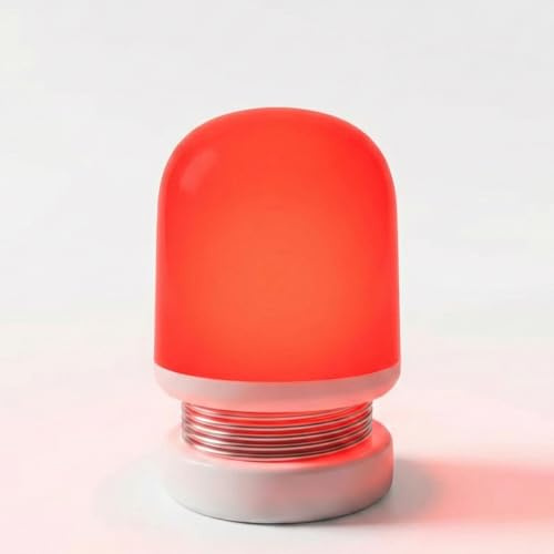 LXSINO Amber & Red Night Light for Sleep Aid - Amber (1600K)/Red (625nm) - No Blue Light, Stepless Dimming, 24+ Hours Long Lasting, USB-C Rechargeable Night Light