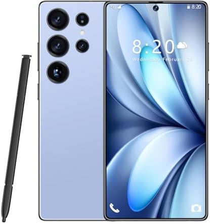 COTSRGT S24 Ultra Unlocked Mobile Phones, 16GB RAM 1TB ROM, 72MP 108MP AI Camera, 8000mAh, Dual SIM Smartphone, 5G/4G Android 14 Smart Phone, WiFi/GPS, Fingerprint/Face ID,Blue-7.3 Inch