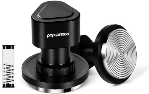 58,35 mm Espresso-Tamper, stoßfestes Design mit akustischer Rückmeldung, 3-fach gefederter Kaffee-Tamper mit austauschbaren 15lb/30lb-Federn, kalibrierter Tamper für 58-mm-Siebträger