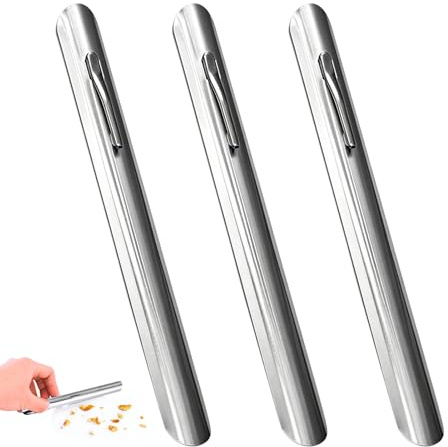 Pack de 3 Recoge Migas de Mesa Profesional de Aluminio-150mm | Recogemigas Mesa en Acero Inoxidable con Clip para Camarero y Restaurante, Práctico Recolecta Migas