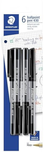 Staedtler Stick 430M Ballpoint Pen Black Pack of 4