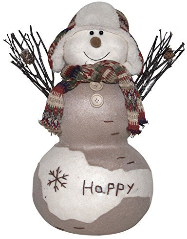 foolonli Schneemann Snowman Frosty Dekofigur 45cm Indoor Happy Indoor Winter Weihnachten