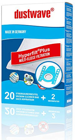 20 Staubsaugerbeutel + 2 Filter passend für Siemens VSZ7330 family allergyPlus Staubsauger (Serie Z 7.0), Micro-Vlies-Staubbeutel mit Hygieneverschluss von dustwave® - Made in Germany
