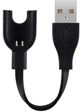 CABLEPELADO USB-Lade- und Synchronisierungskabel, kompatibel mit Xiaomi Mi Band 3, Ladegerät und Ersatzkabel, Länge 15 cm, Schwarz